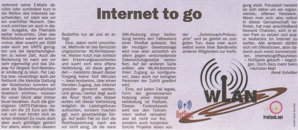 Internet to Go - Teil 3